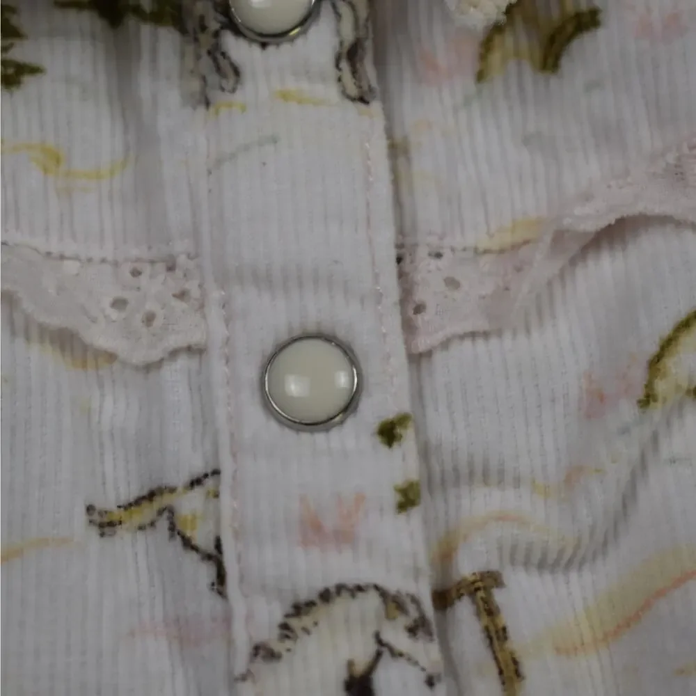 Gymboree Girls 12-18 Month Corduroy Horse Shirt Long Sleeve Western Cowgirl Top